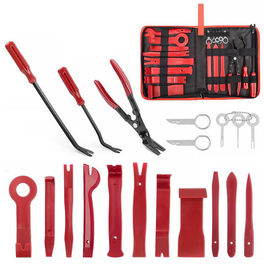 19Pcs Trim Removal Tool Set for Panel Fastener Clips Plastic Upholstery Removal Install