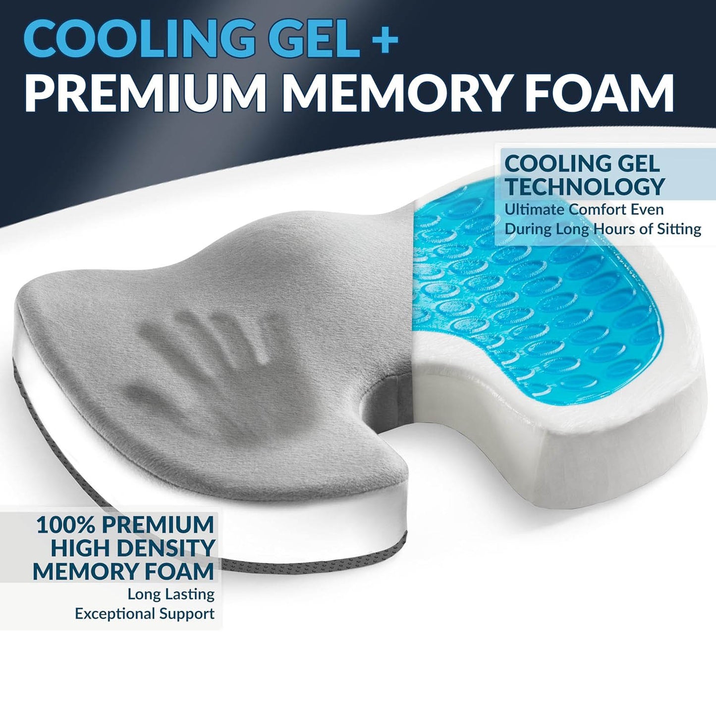 Gel Enhanced Memory Foam Cushion Pain Relief Pad - SHARGGE