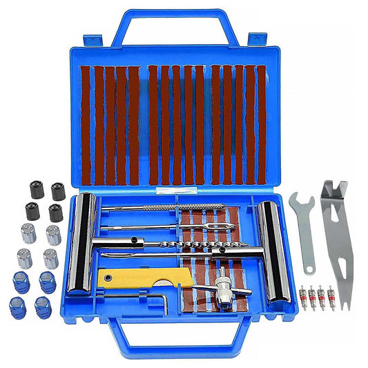 46pcs Tire Repair Kit with Universal Tire Patch Kit to Plug Flats For Most Vehicles