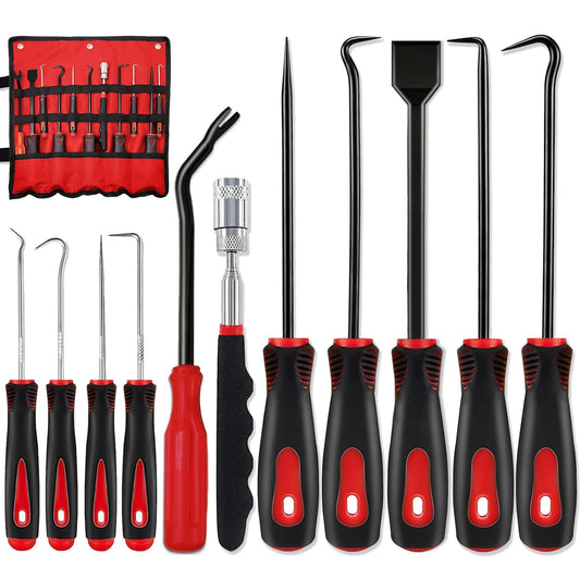 11Pcs Precision Pick & Hook Set with Scraper and Magnetic Telescoping Tool Kit for Removal of Automotive Electronics Maintenance Hoses Gasket