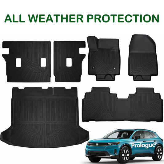 Floor Mats for Honda Prologue EV 2024 2025, All Weather Protection, Black, Full Set