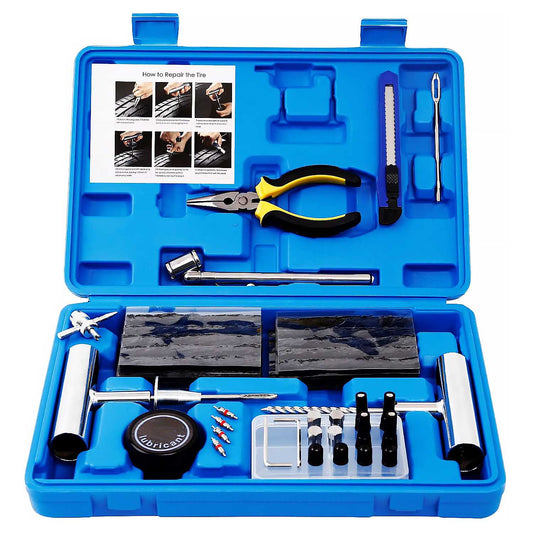 68pcs Heavy Duty Tire Repair Kit Universal Tools to Fix Punctures and Plug Flats Patch Kit for Most Vehicles