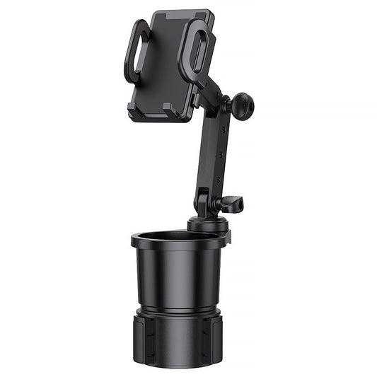 2 in 1 Cup Holder Long Arm Rotatable Cell Phone Mount