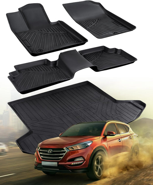 Floor Mats for Hyundai Tucson 2022-2025(Not for PHEV), Black, 4 Pieces