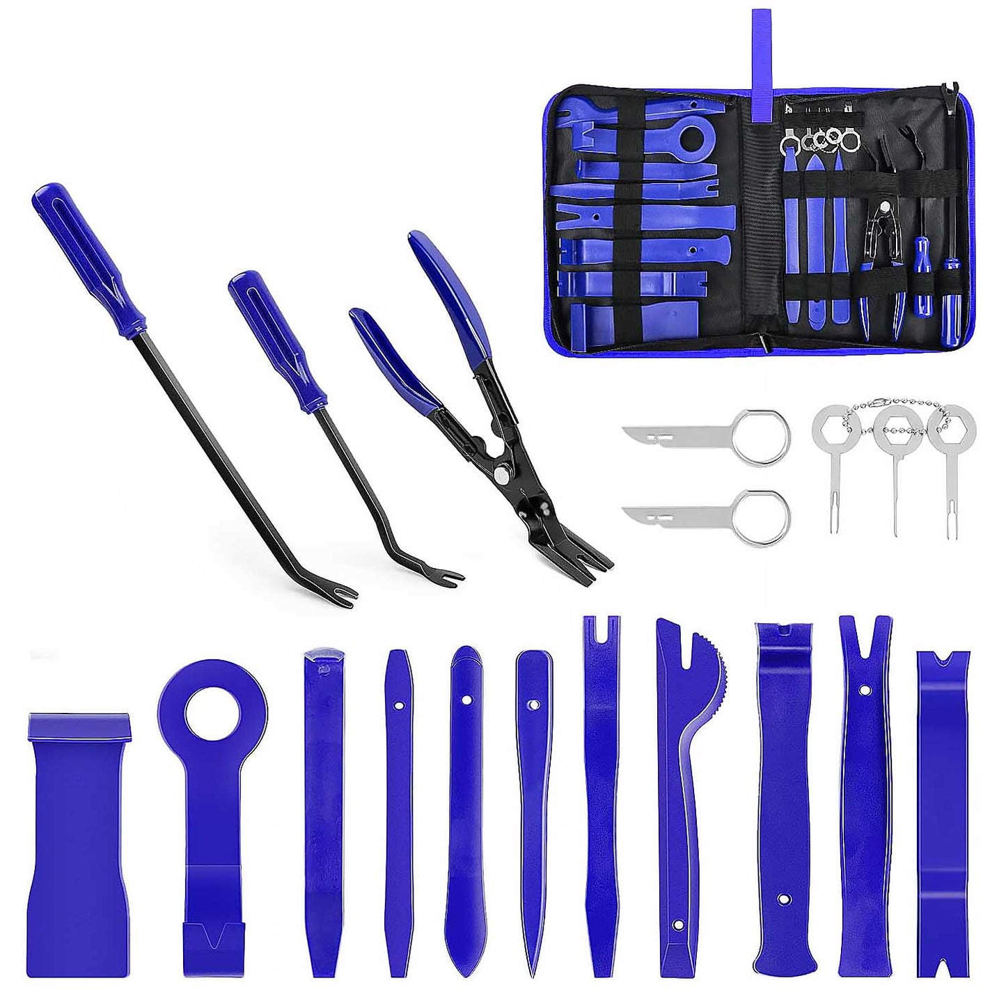 19Pcs Trim Removal Tool Set & Clip Plier Upholstery Remover