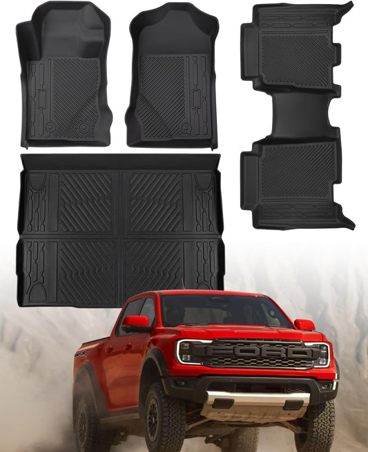 Floor Mats for Ford Bronco 2021-2024 (Only for 4 Door), Black, 4 Pieces