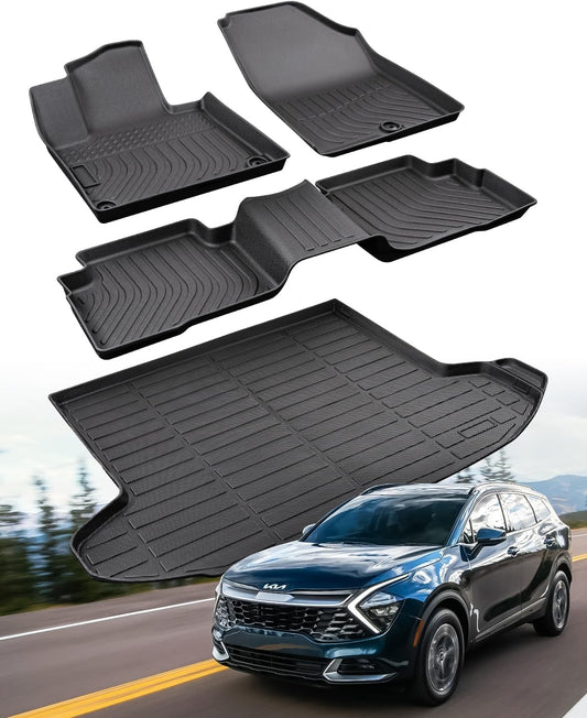 Floor Mats for Kia Sportage Hybrid 2023-2025 (Not for Plug in Hybrid), Black, 4 Pieces