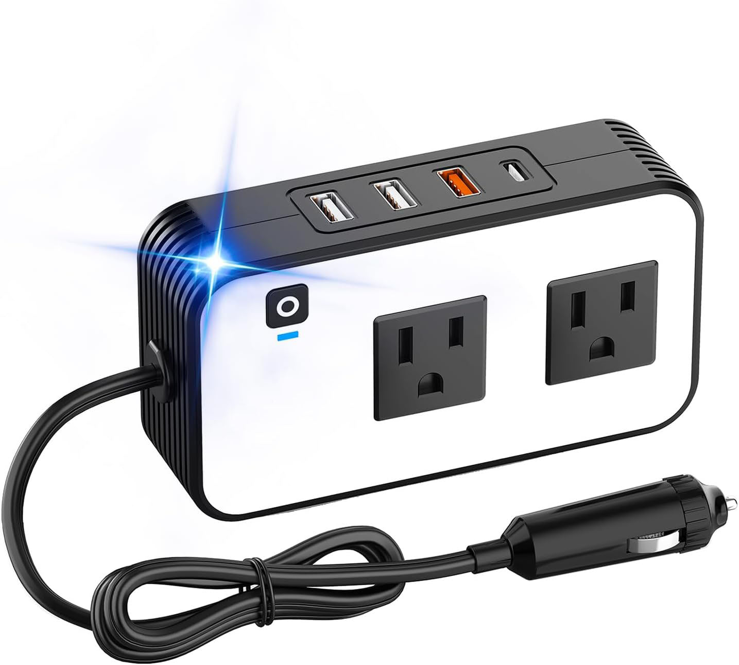 200W Car Power Inverter DC 12V to 110V Plug Outlet Charger Fast Charge Adapter