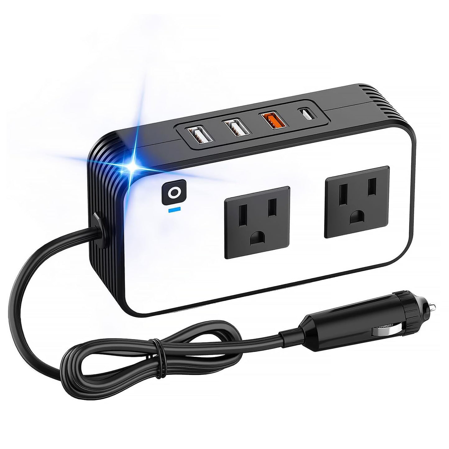 200W Car Power Inverter DC 12V to 110V Plug Outlet Charger Fast Charge Adapter