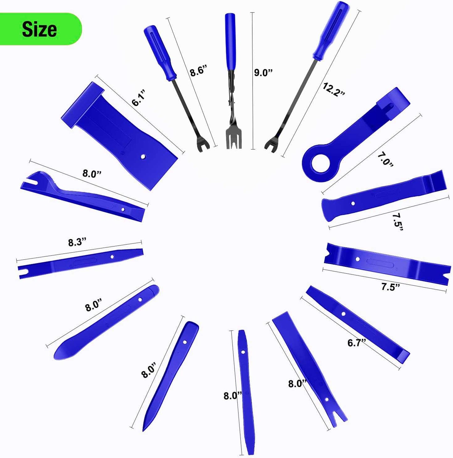 238Pcs Trim Removal Tool Push Pin Bumper Retainer Adhesive Cable Clips Fastener Remover Plier Set