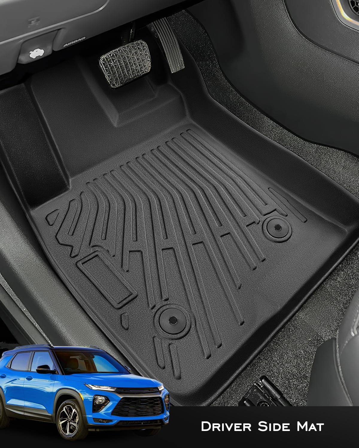 Floor Mats for Chevy Trailblazer AWD 2021-2024, Black, 4 Pieces