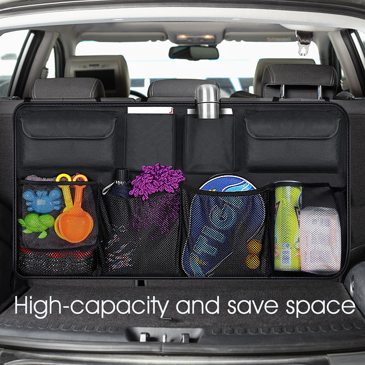 Trunk Backrest Organizer SUV Seat Back Storage