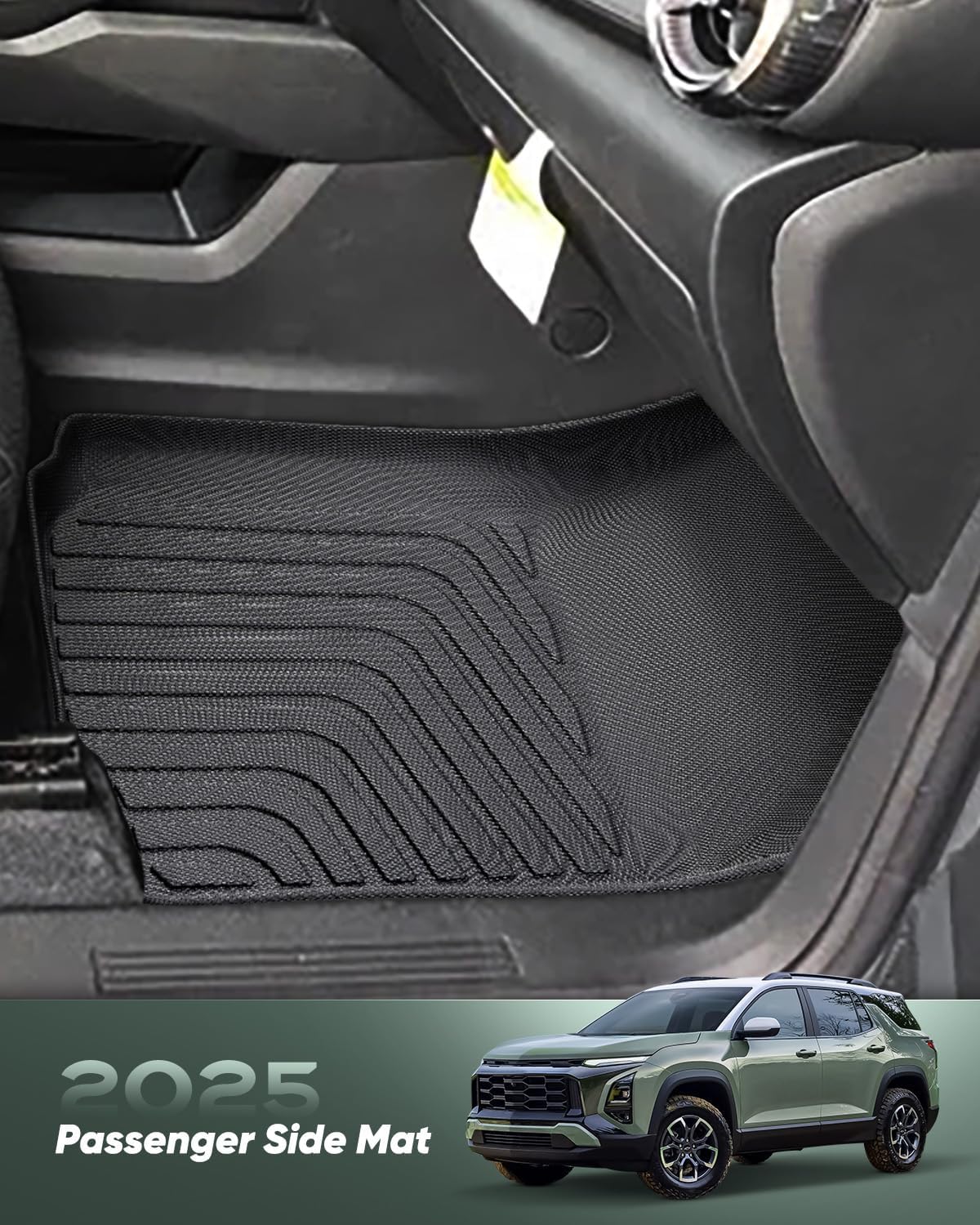 Floor Mats for Chevy Equinox 2025 Fuel (NOT for EV), Black, 4 Pieces