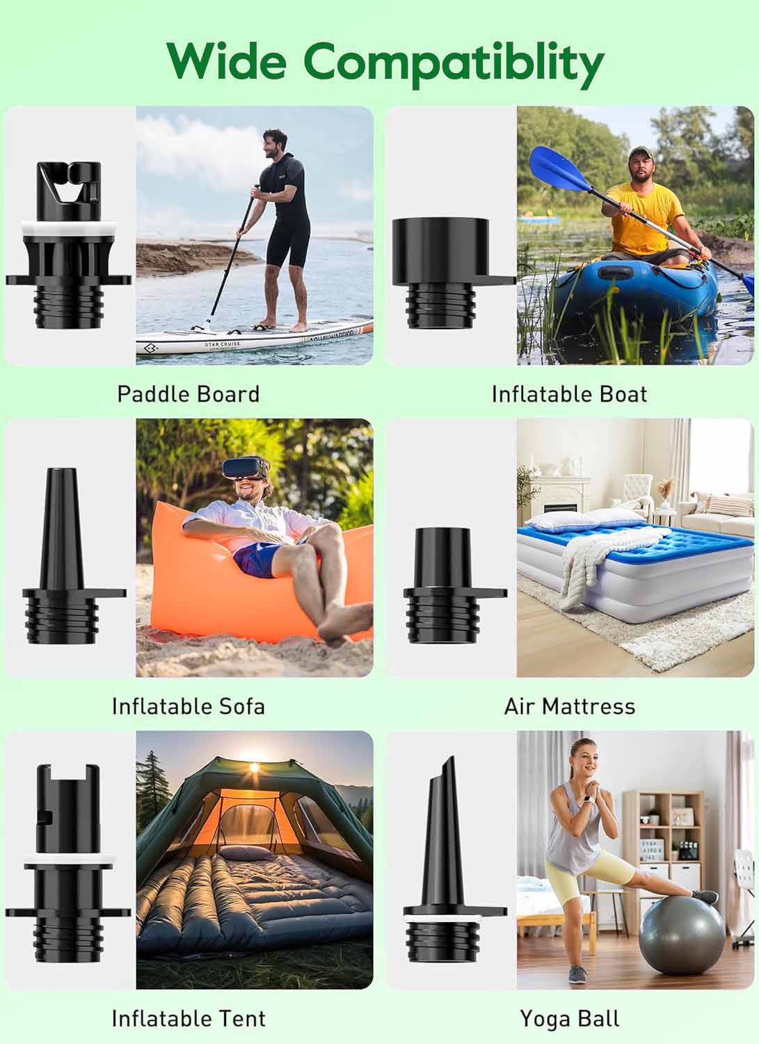 13500mAh Rechargeable Pump,Inflation and Deflation Function for Stand Up Paddle Boards, Boats, Kayaks and Tent