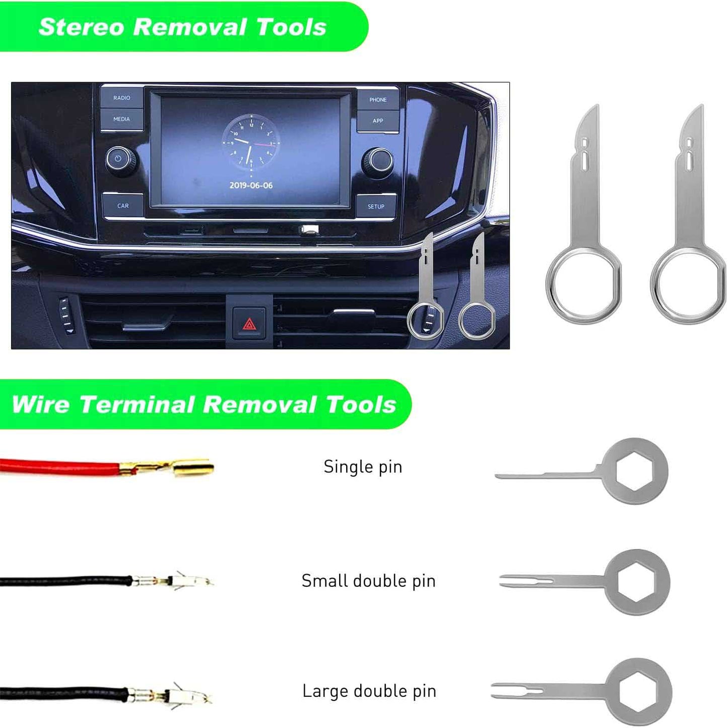 19Pcs Trim Removal Tool Set & Clip Plier Upholstery Remover