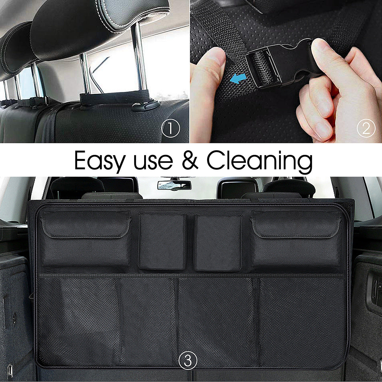 Trunk Backrest Organizer SUV Seat Back Storage