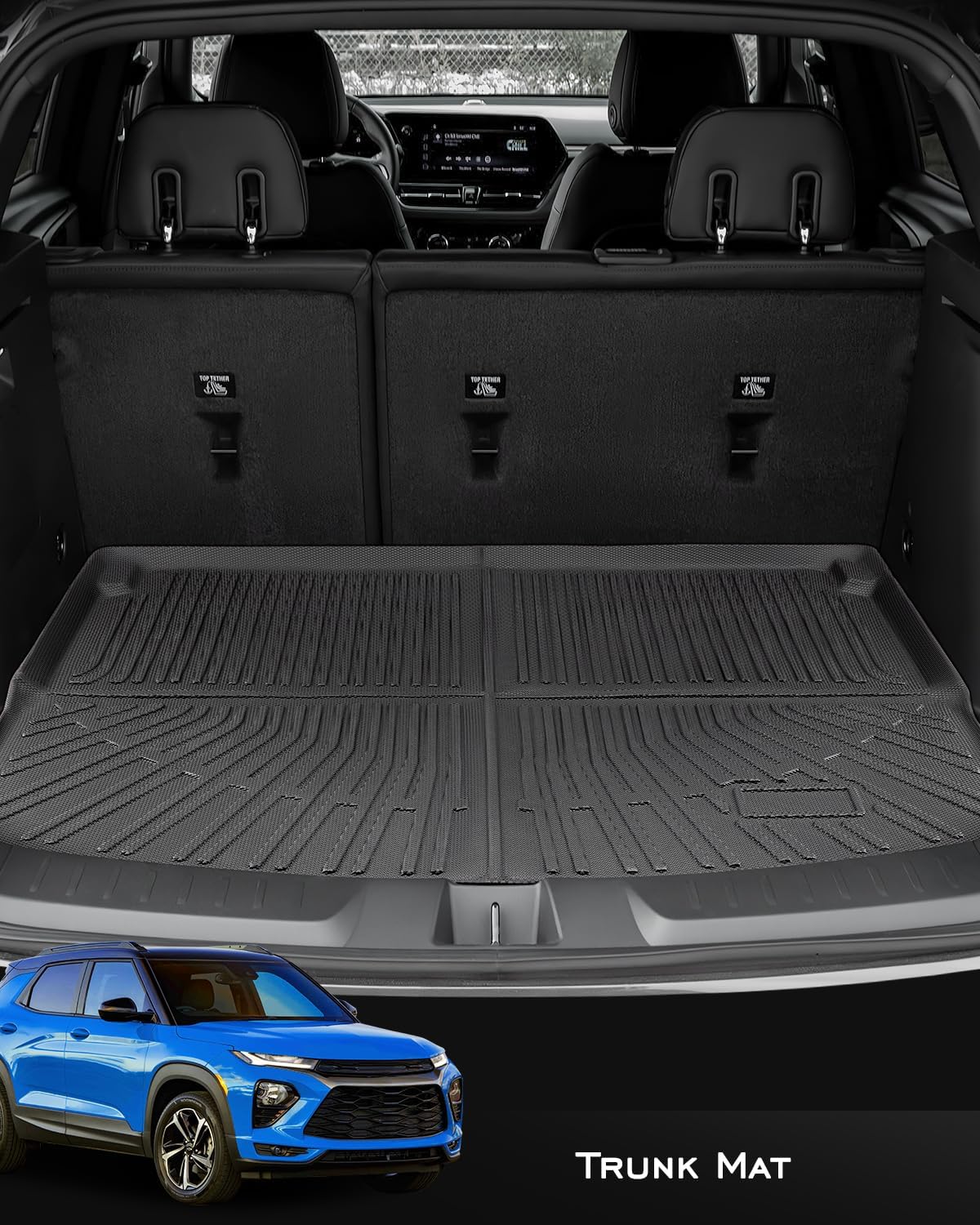 Floor Mats for Chevy Trailblazer AWD 2021-2024, Black, 4 Pieces