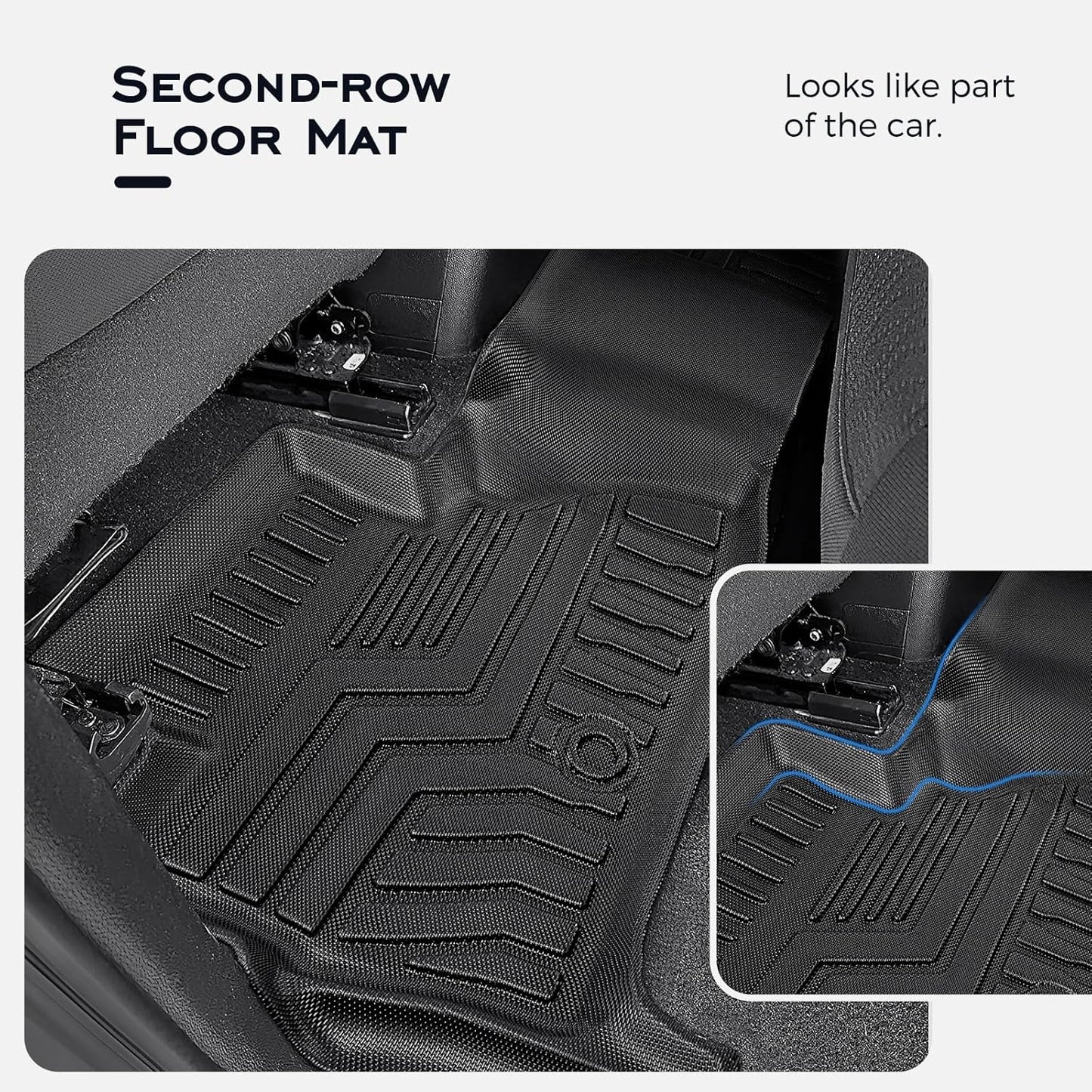 Floor Mats for Chevy Tahoe 2015-2020, Black, Full Set 6 Pieces