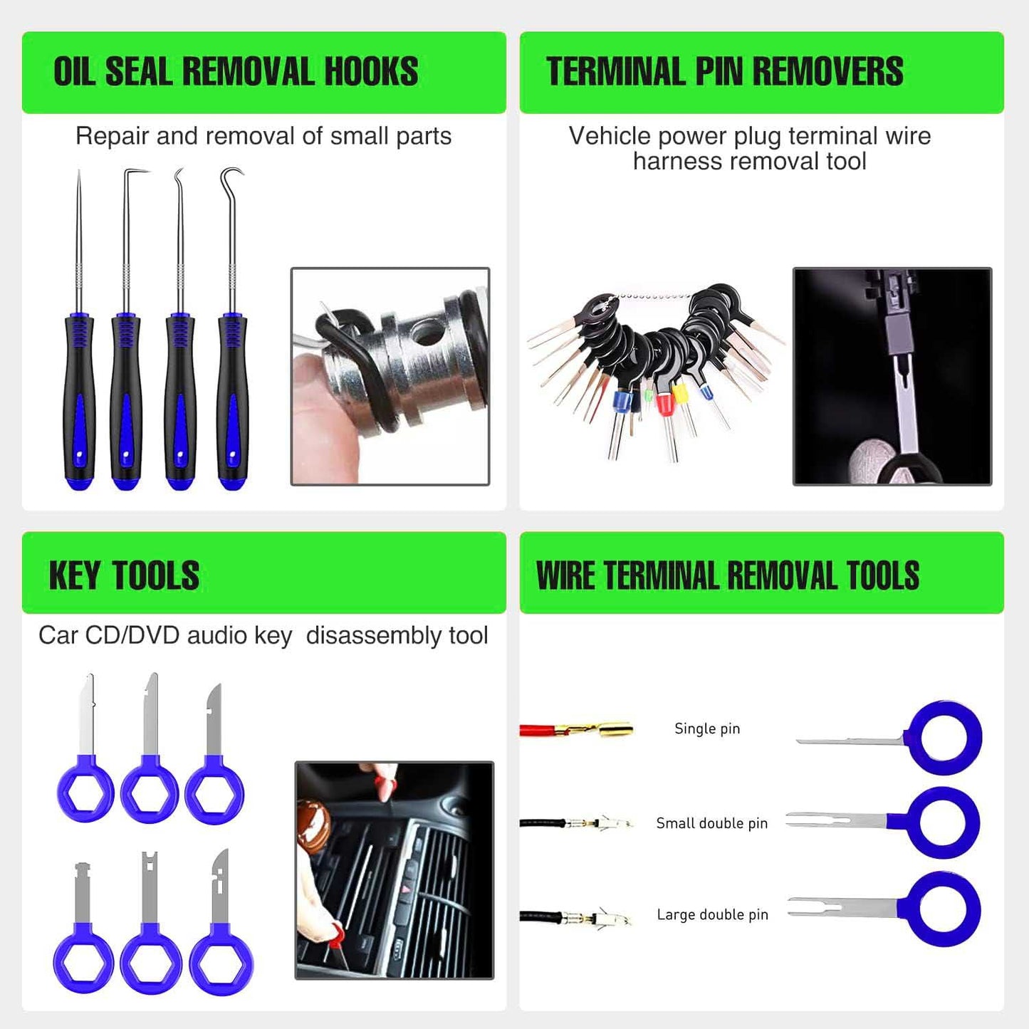 238Pcs Trim Removal Tool Push Pin Bumper Retainer Adhesive Cable Clips Fastener Remover Plier Set