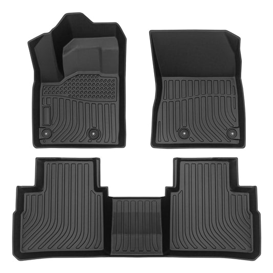 for Nissan Rogue 2021-2023, TPE All Weather Floor Mats, Black, 3 Pieces - SHARGGE