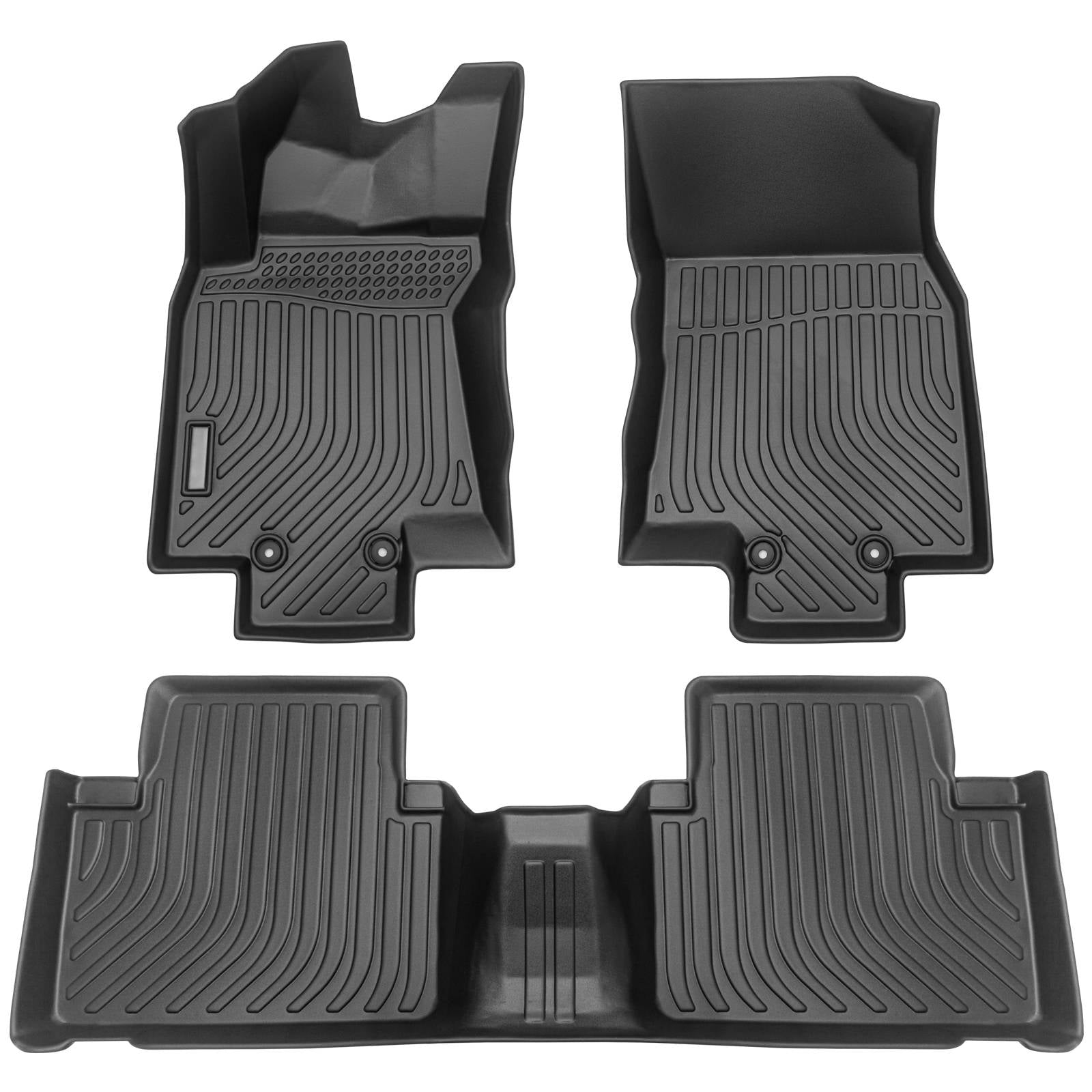 for Nissan Rogue 2014-2020, TPE All Weather Floor Mats, Black, 3 Pieces - SHARGGE