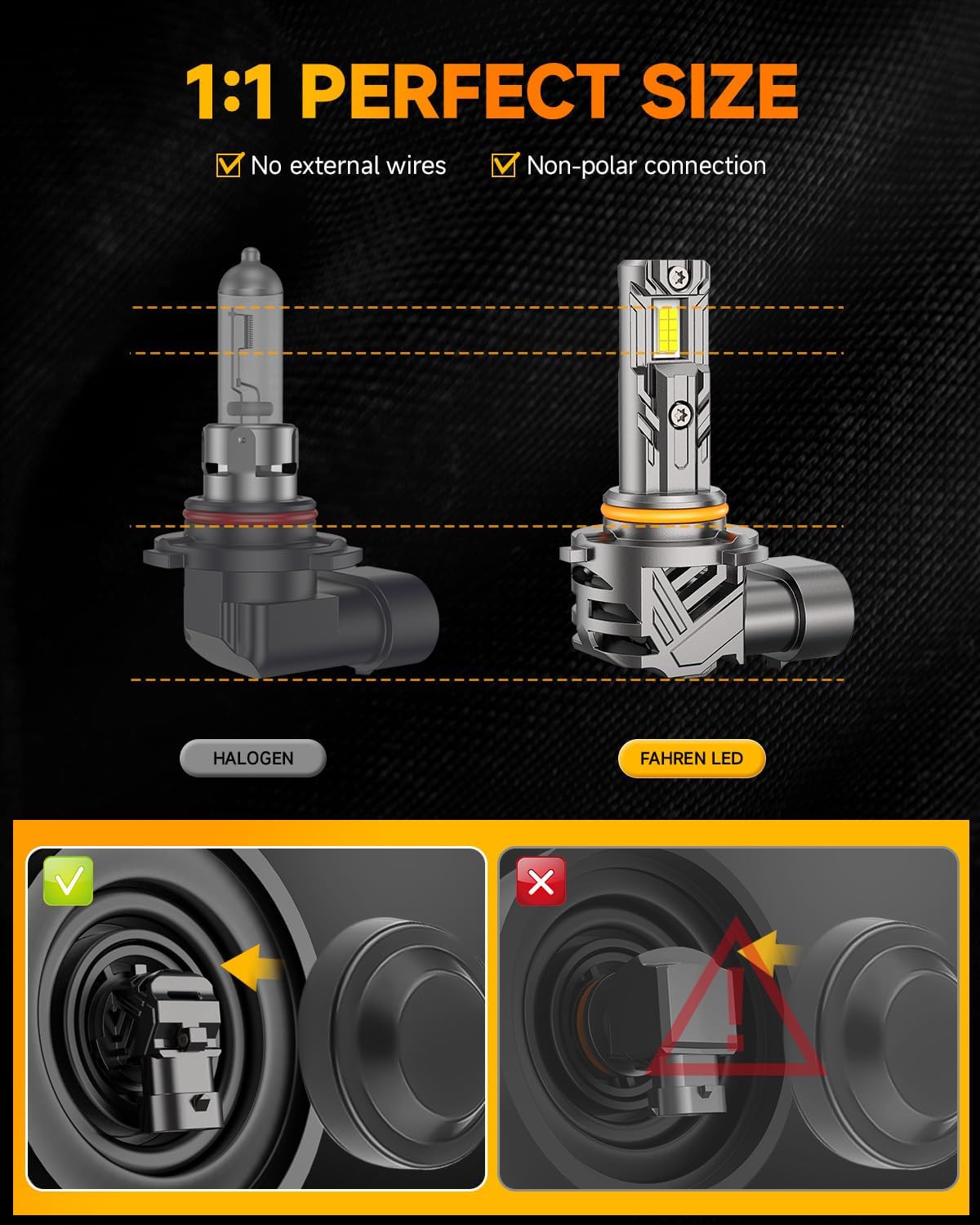 2 Pack 9005/HB3 Fog Light LED Bulbs No Adapter Needed, White - SHARGGE