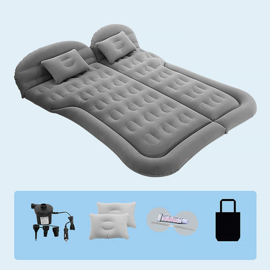 Air Mattress Inflatable Pad Bed with Pillow for SUV, Color Grey