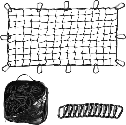 Cargo Trunk Net Heavy Duty Storage Mesh with Hooks