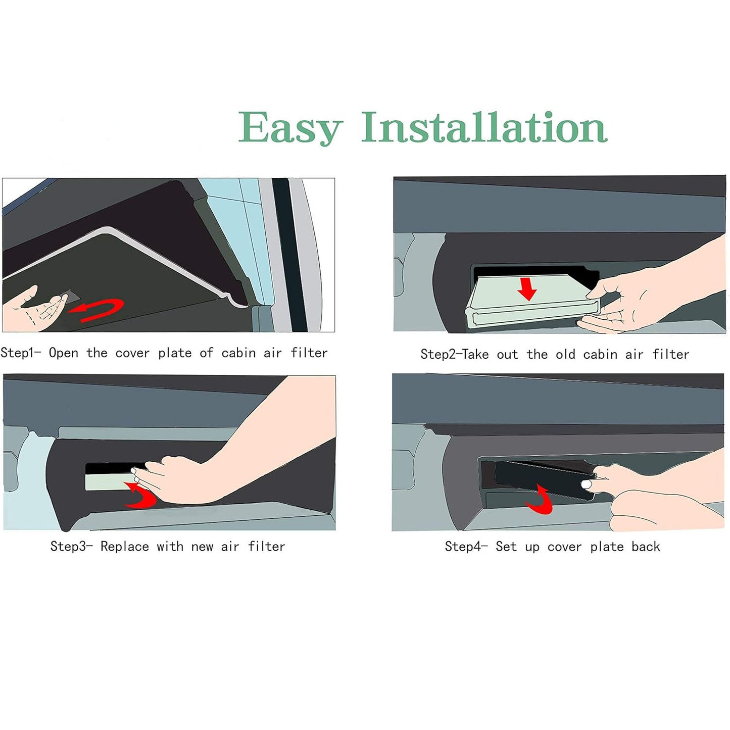 Cabin Air Filter for Selected Ford and Lincoln Models - SHARGGE