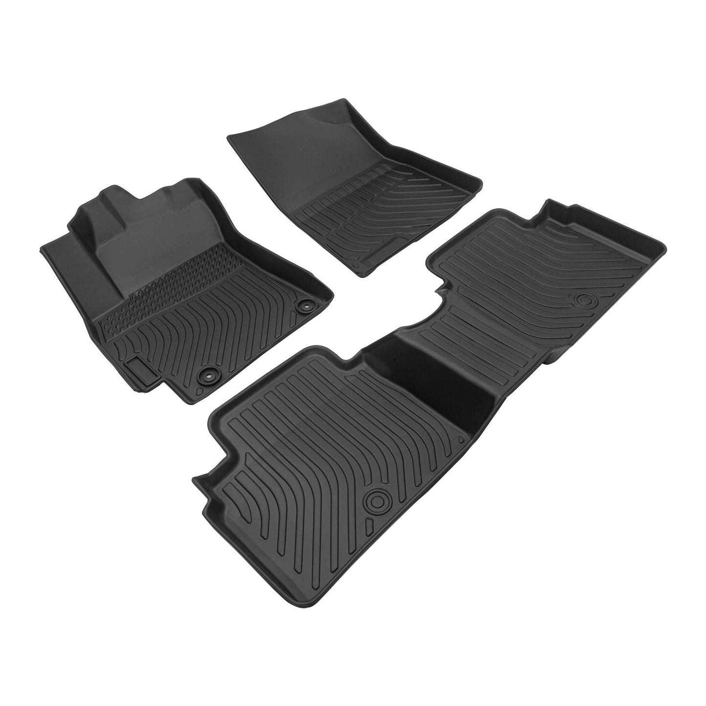 for Hyundai Elantra 2021-2023, TPE All Weather Floor Mats, Black, 3 Pieces - SHARGGE