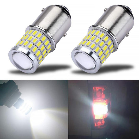 2 Pack, LED Back Up Light Bulb With Projector 1157 2057 2357 7528 BAY15D 6500K, White - SHARGGE