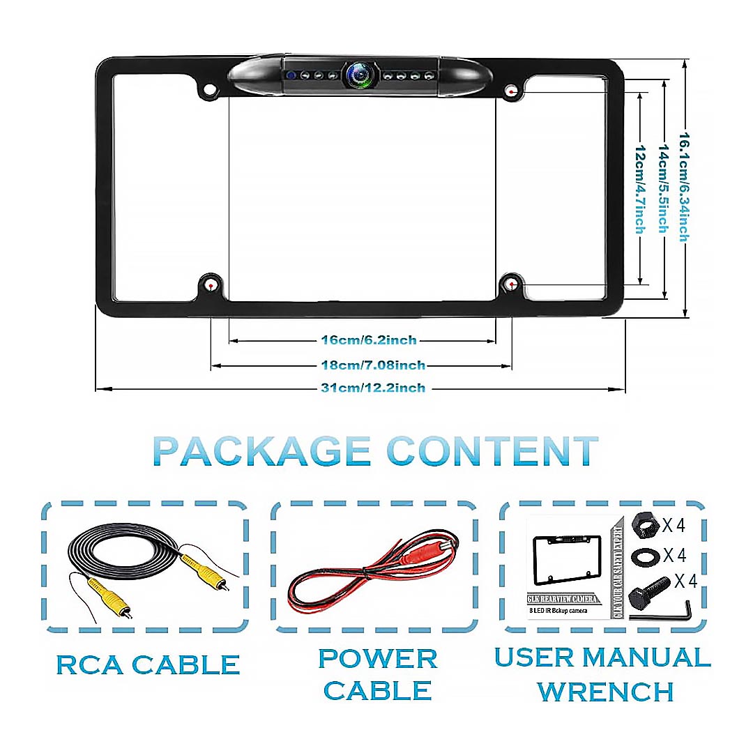 License Plate Backup Camera HD Night Vision - SHARGGE