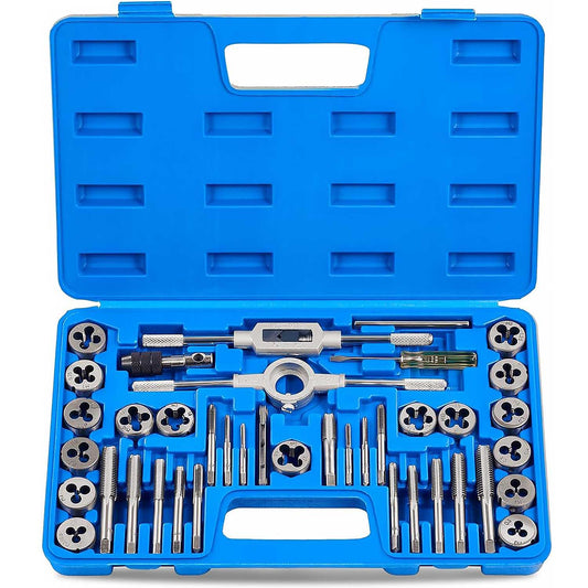 Tap and Die Set Metric | M3, M4, M5, M6, M7, M8, M10, M12 Tap Set and Die Set | Thread Repair Kits for Threading and Rethreading Internal and External Threads