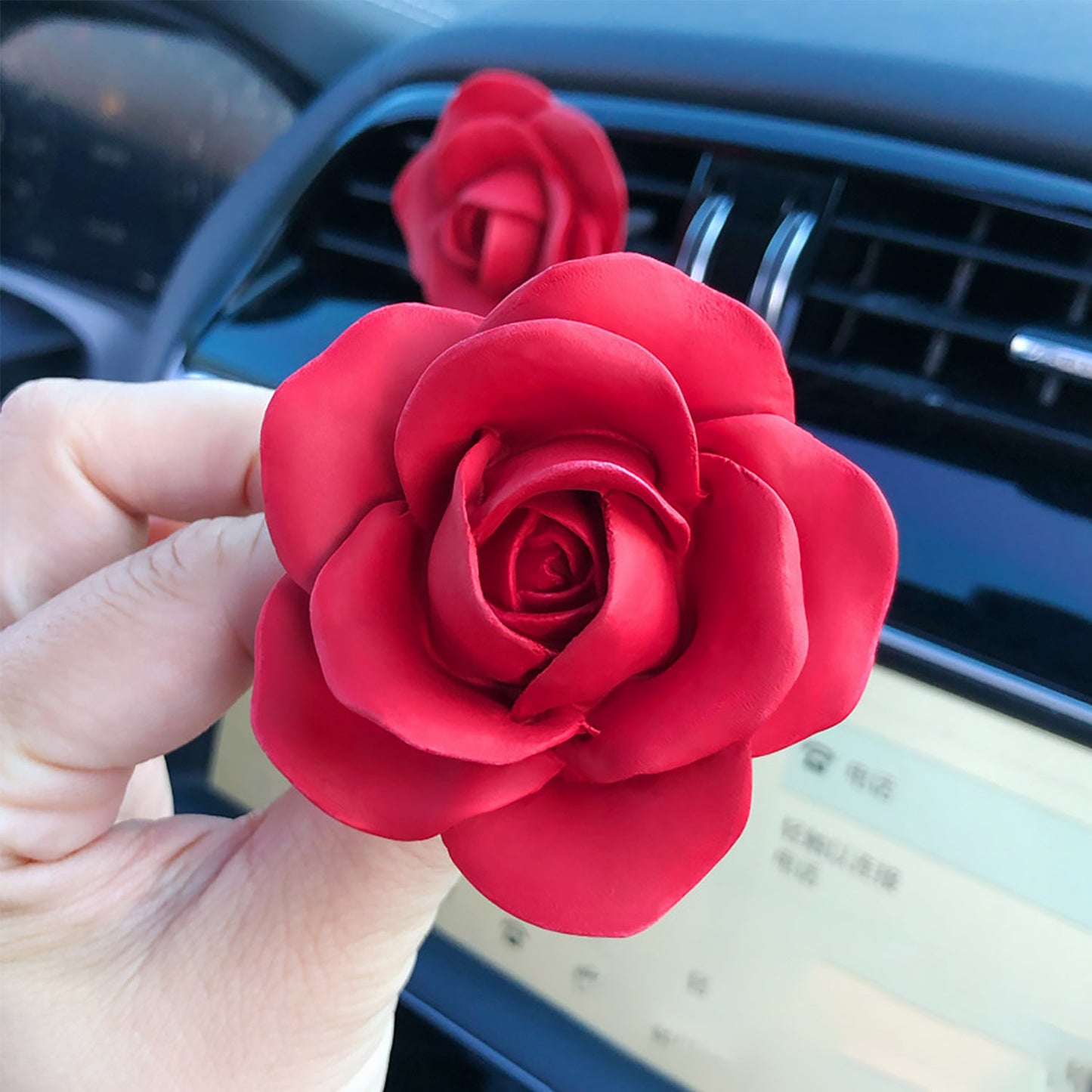 Rose Vent Fragrance Diffuser Clip Car Air Freshener