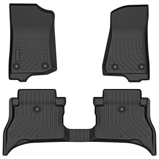 for Jeep Wrangler 4xe 2021-2023, TPE All Weather Floor Mats, Black, 3 Pieces - SHARGGE