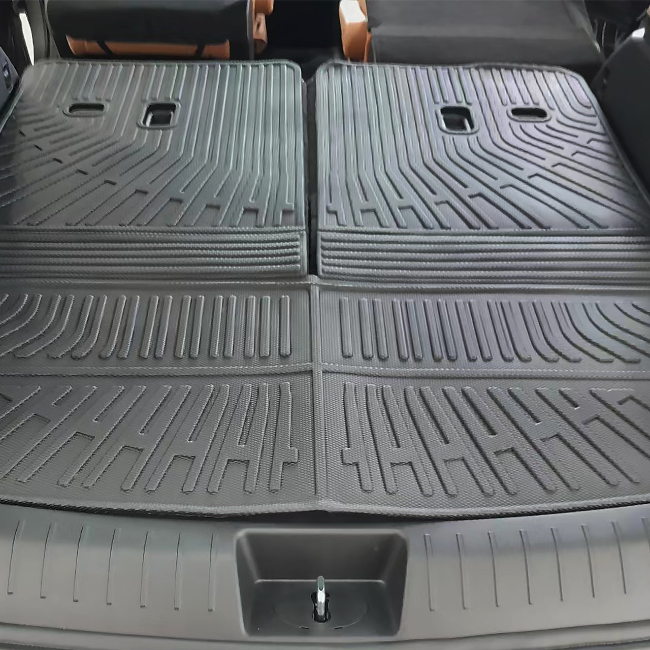 Floor Mats for Hyundai Santa Fe 6 Seat 2024, Black, TPE Material, 5 Pieces - SHARGGE