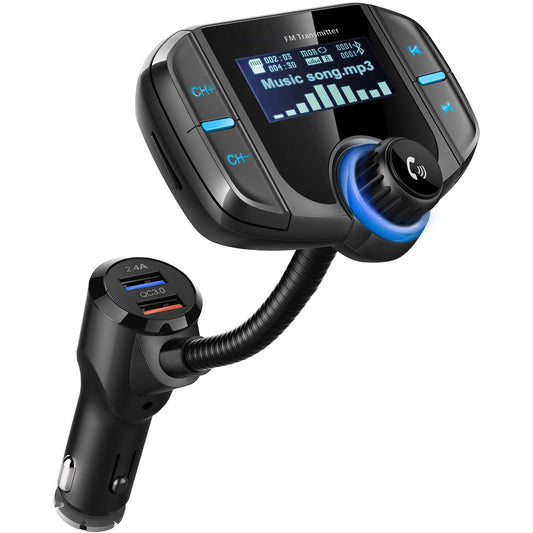 Bluetooth Adapter FM Transmitter Mp3 Player Dual USB Car Charger