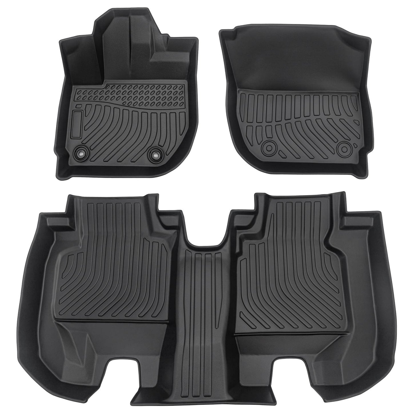 for Honda HR-V 2016-2022, TPE All Weather Floor Mats, Black, 3 Pieces - SHARGGE