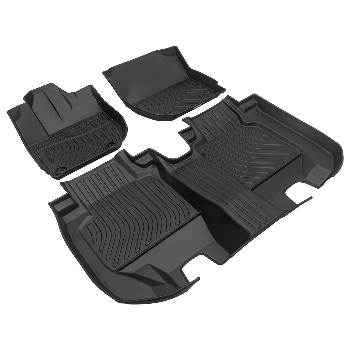 for Honda HR-V 2016-2022, TPE All Weather Floor Mats, Black, 3 Pieces - SHARGGE