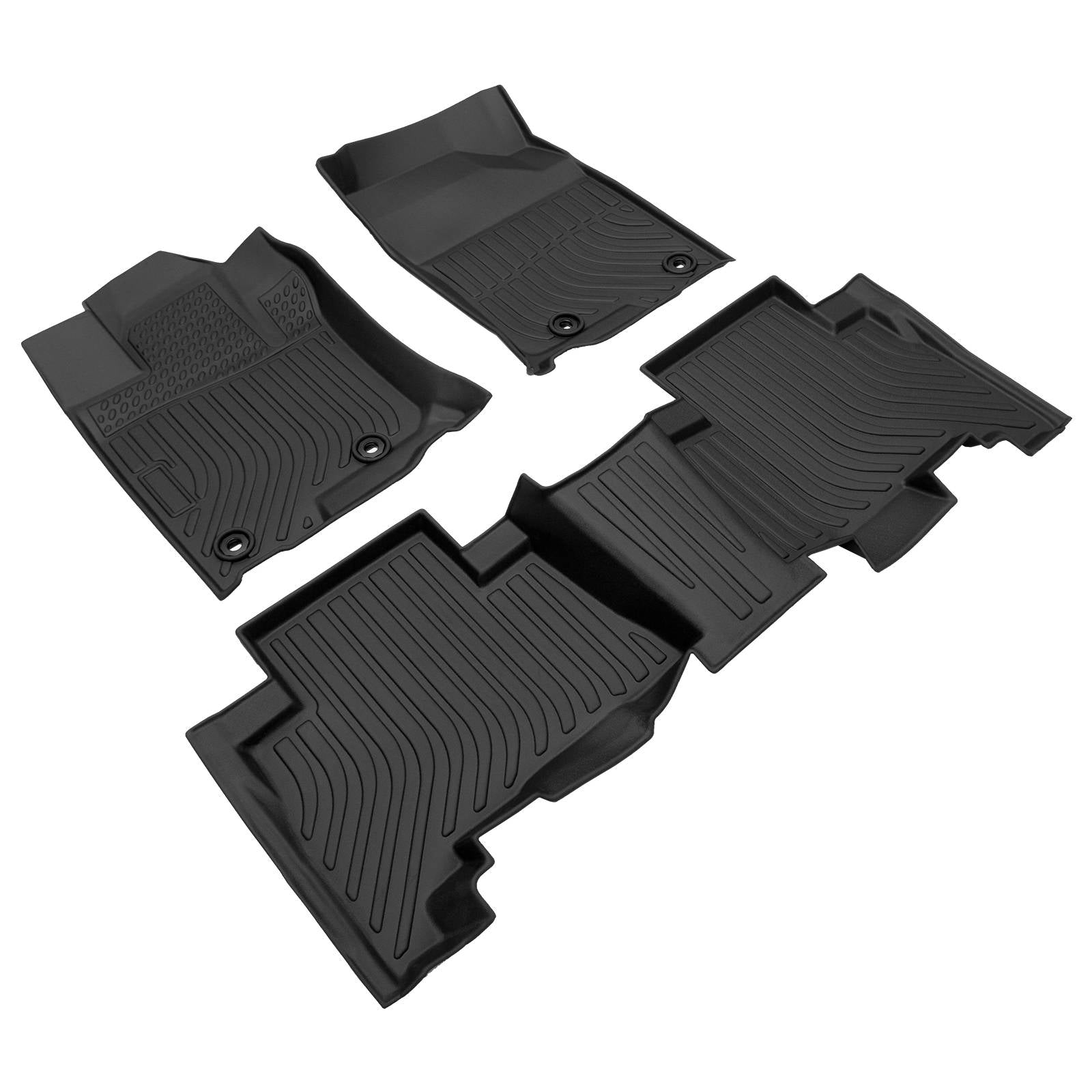 for Toyota 4Runner 2014-2023,  TPE All Weather Floor Mats, Black, 3 Pieces - SHARGGE