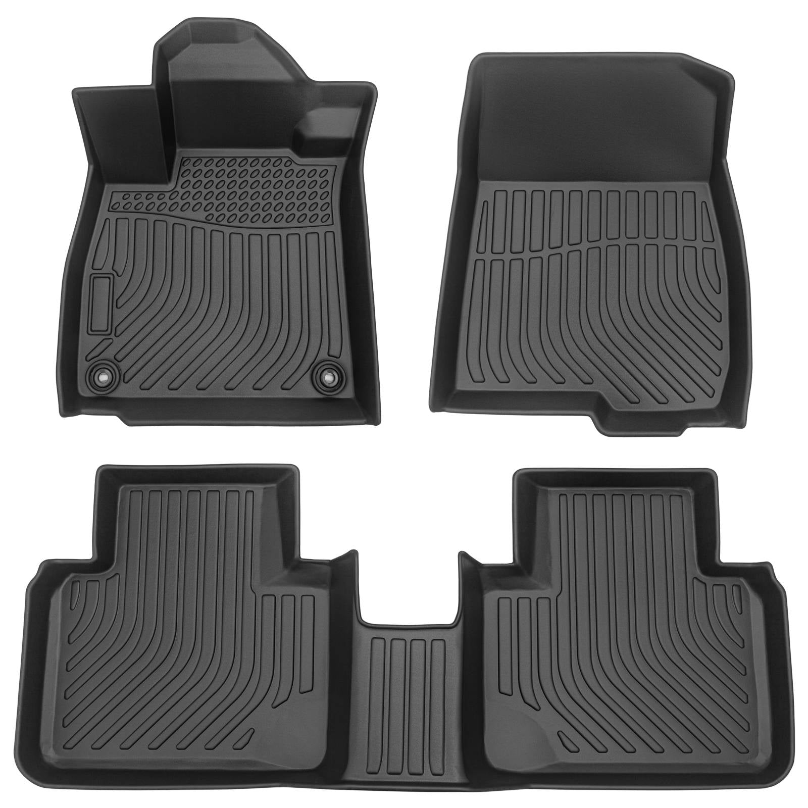 for Honda Accord 2017-2022, TPE All Weather Floor Mats , Black, 3 Pieces - SHARGGE