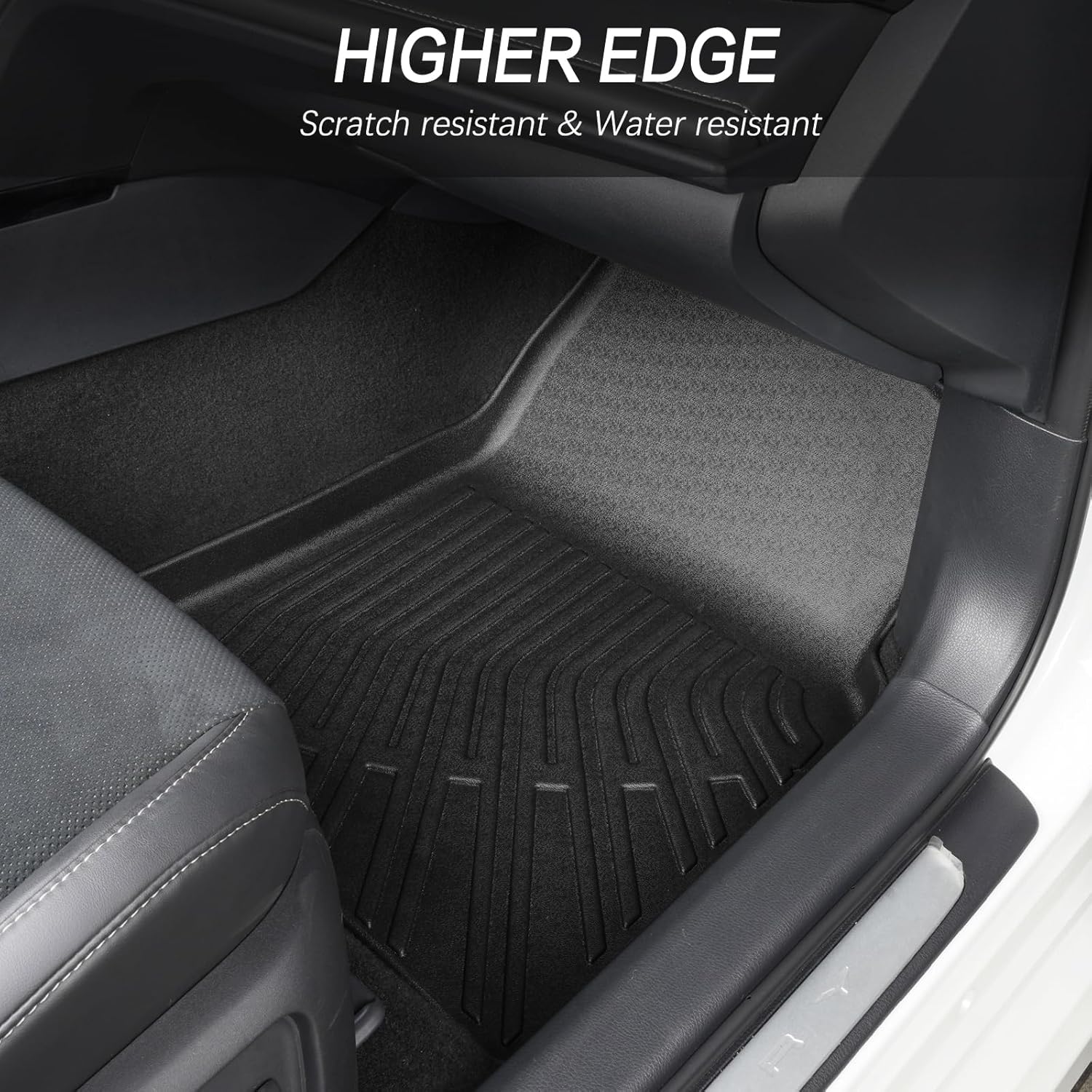 Floor Mats for Toyota Camry 2025, Black, TPE Material, 4 Pieces - SHARGGE