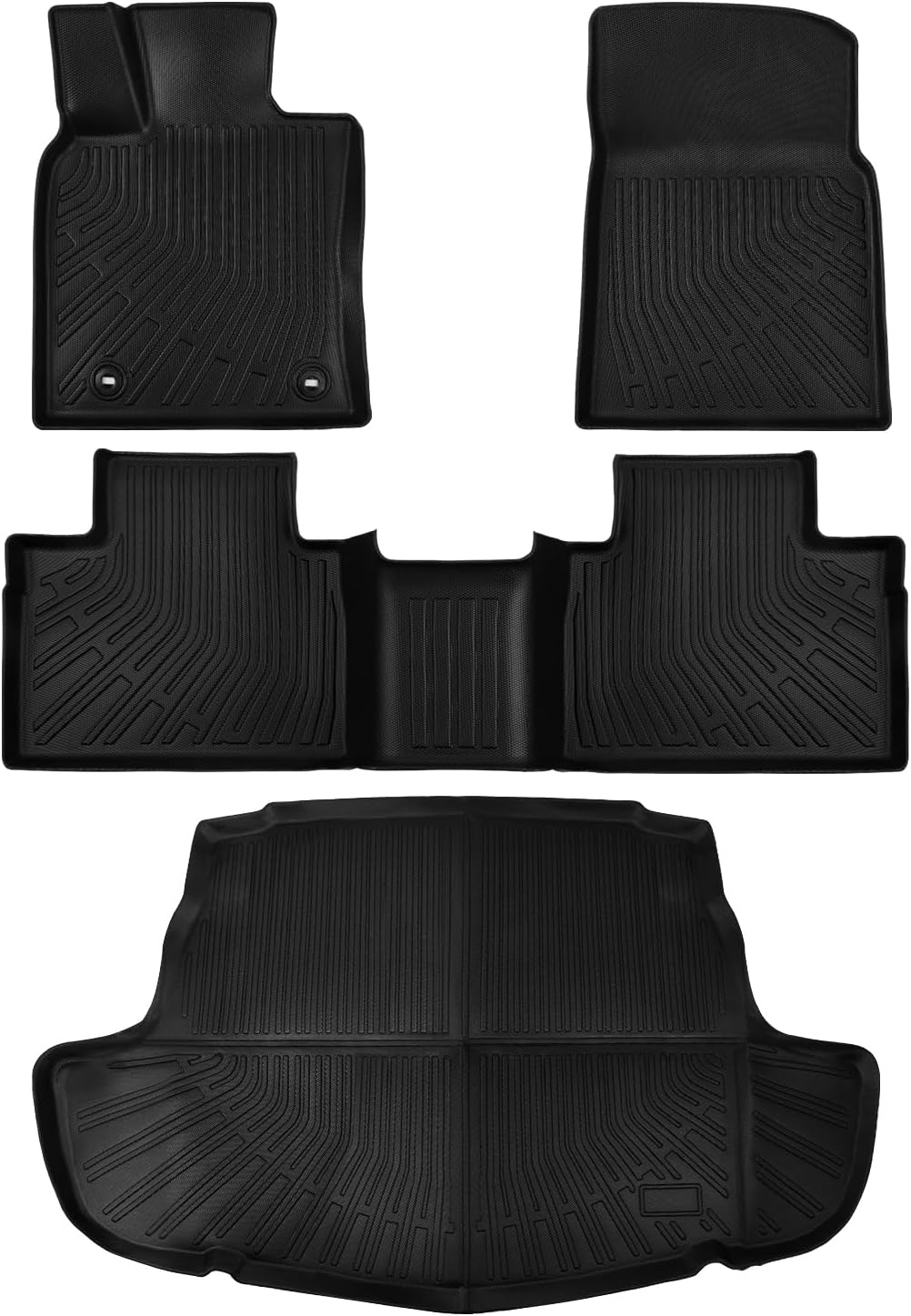 Floor Mats for Toyota Camry 2025, Black, TPE Material, 4 Pieces - SHARGGE