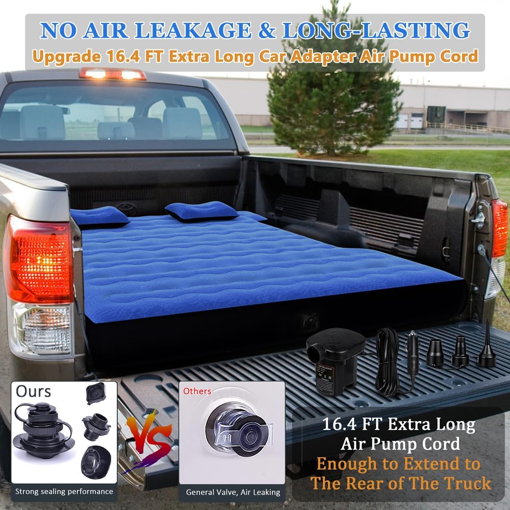 Inflatable Mattress for Pickup Truck Trunk  Air Pad Bed, Color Blue