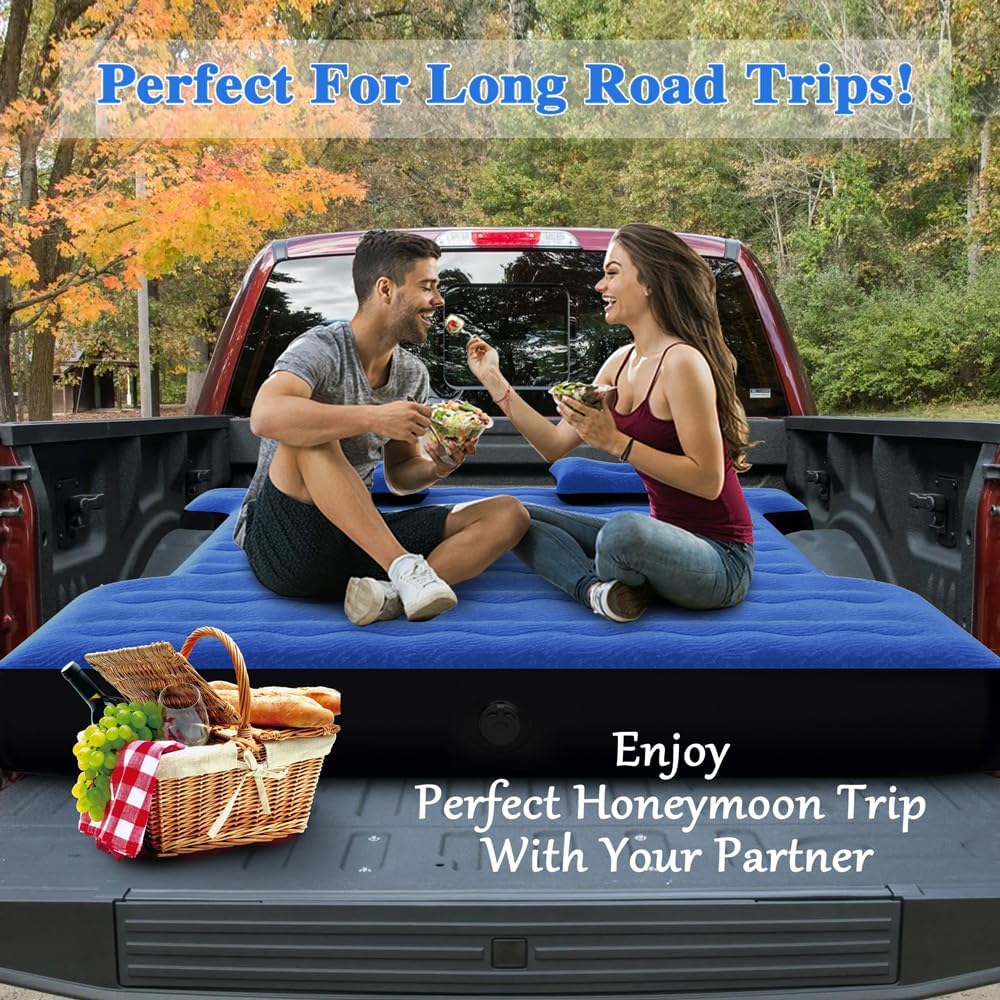 Inflatable Mattress for Pickup Truck Trunk  Air Pad Bed, Color Blue