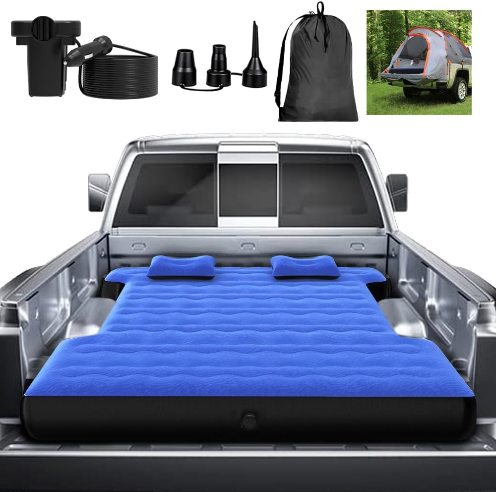 Inflatable Mattress for Pickup Truck Trunk  Air Pad Bed, Color Blue