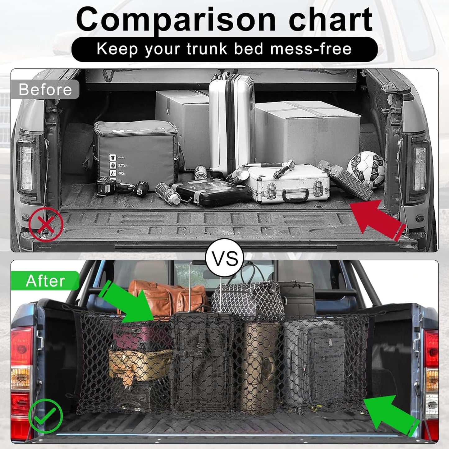 Cargo Net Trunk Storage Stretchable with Hook