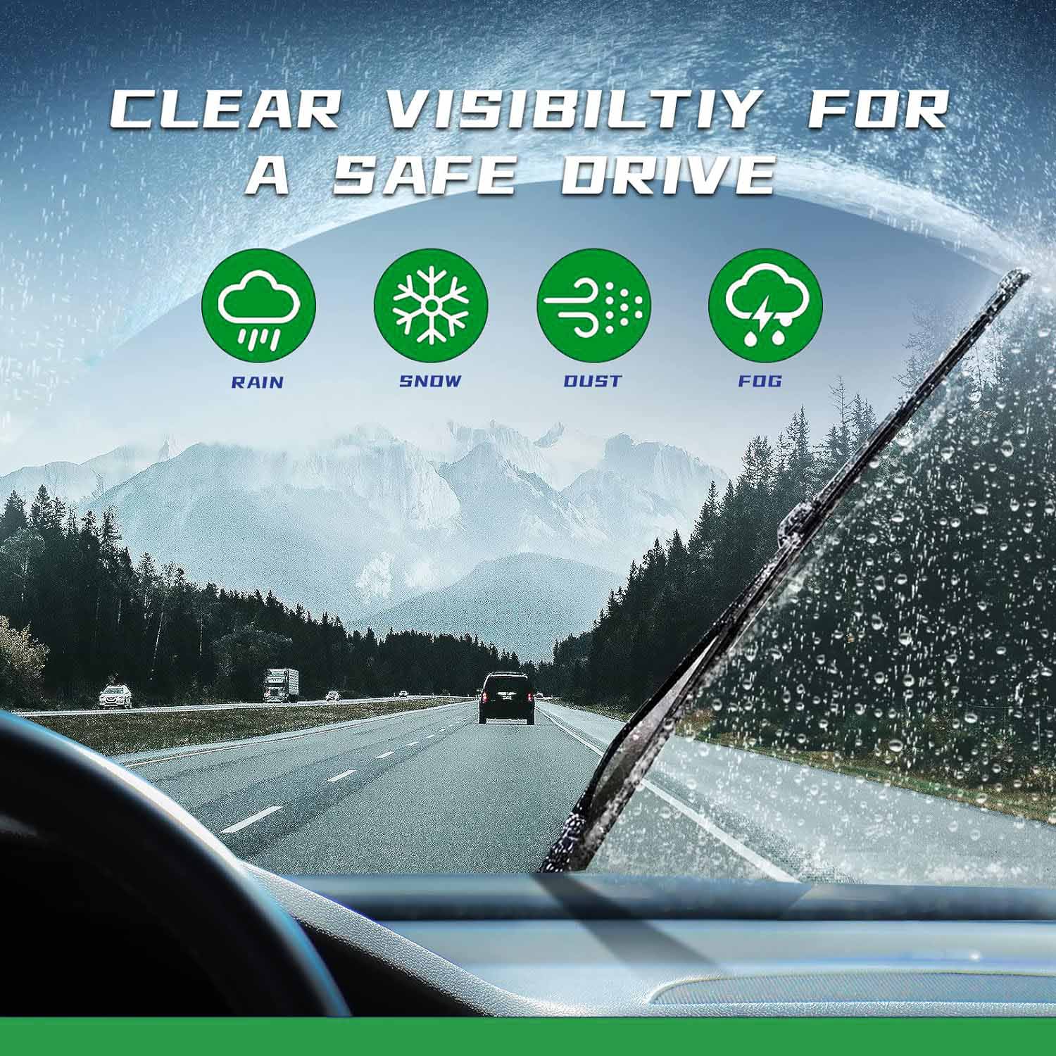 18"+18" Windshield Wiper Blades Replacement Select Models of GMC Suburban Sierra Yukon Chevrolet - SHARGGE