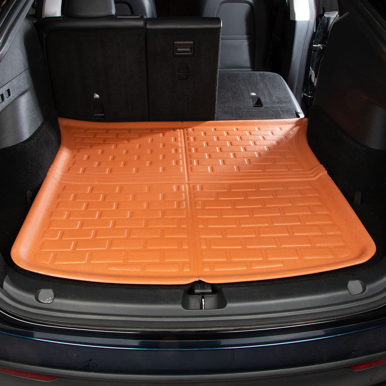 for Tesla Model Y 2020-2024, 3 Layer All-Weather Protection, Orange, 4 Pieces - SHARGGE