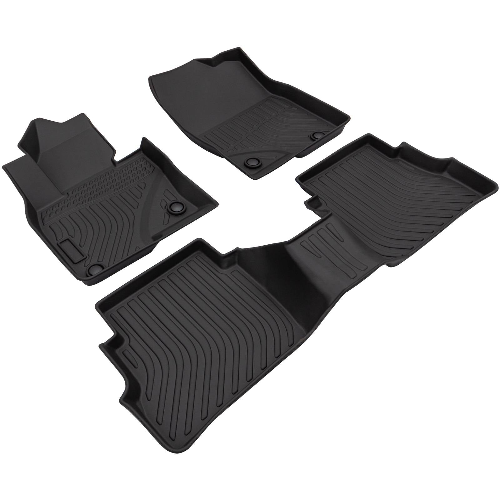 for Mazda CX-5 2017-2023, TPE All Weather Floor Mats, Black, 3 Pieces - SHARGGE